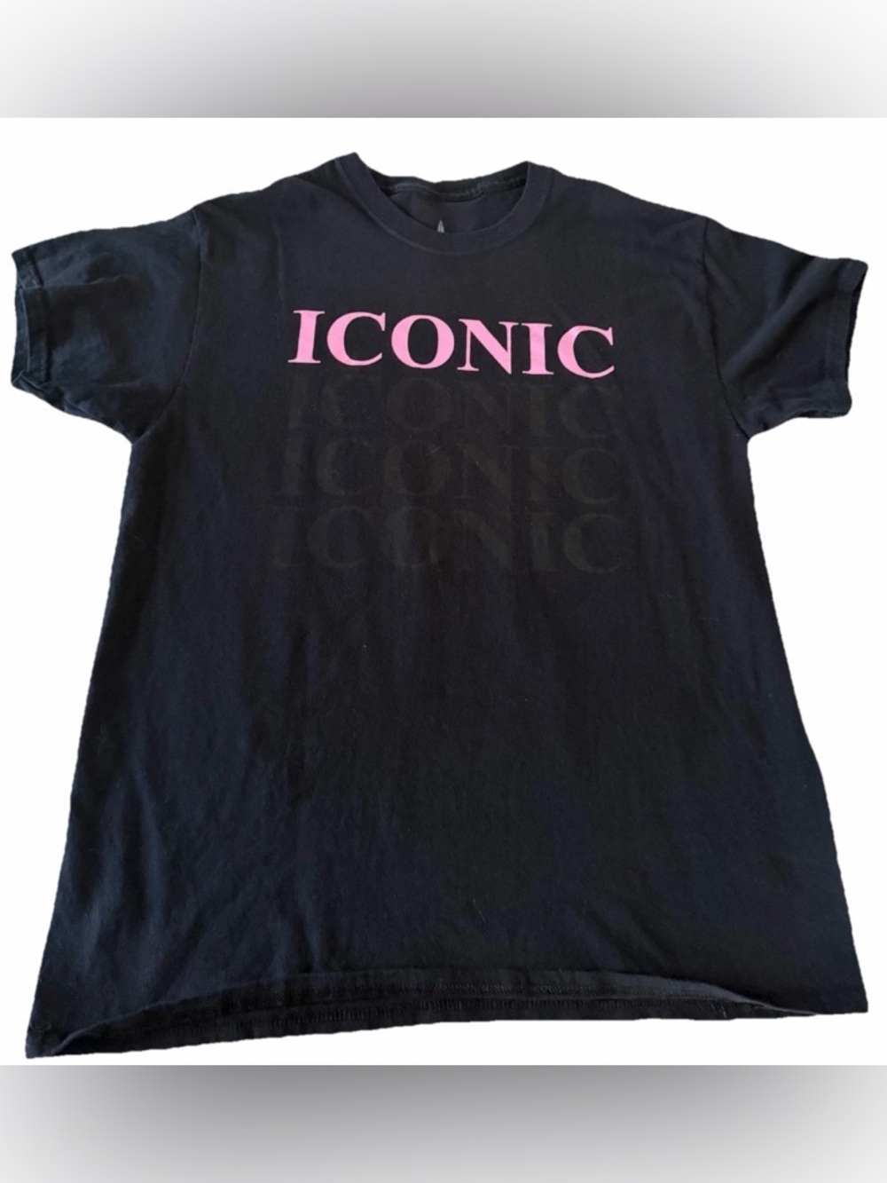 Jeffrey Star ICONIC Black Tee with Pink Graphic